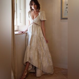 V. Chapman
The Emma Dress in Taupe Windsor Brocade
Size 0